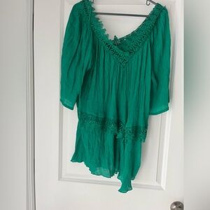 Solid Green Blouse